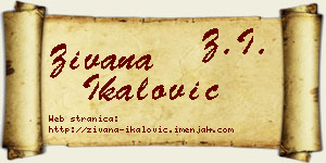 Živana Ikalović vizit kartica